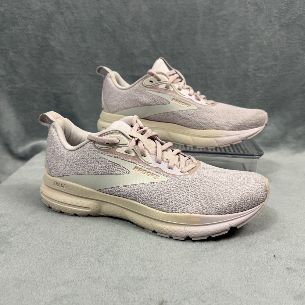 Brooks Women 10 Pink Trace 4 Running Shoes Neutral DNA LOFT Sneakers 1204411B685